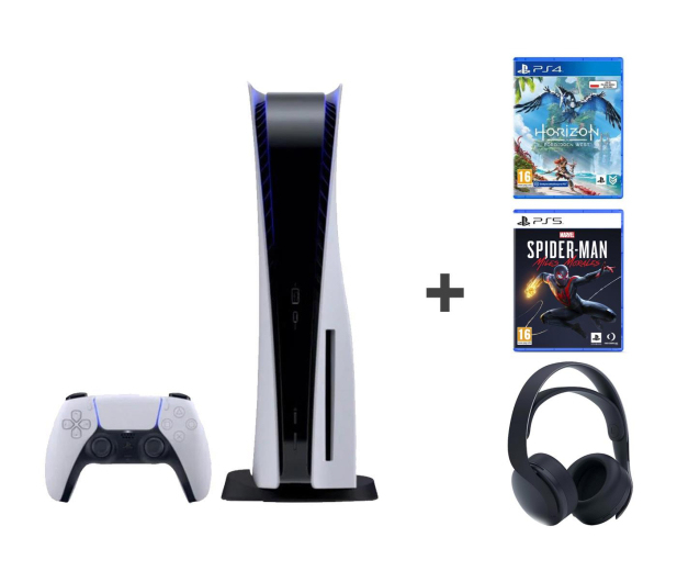 Sony Playstation 5 H.F.W. + Marvel's Spider-Man + Pulse 3D Black - 1059294 - zdjęcie